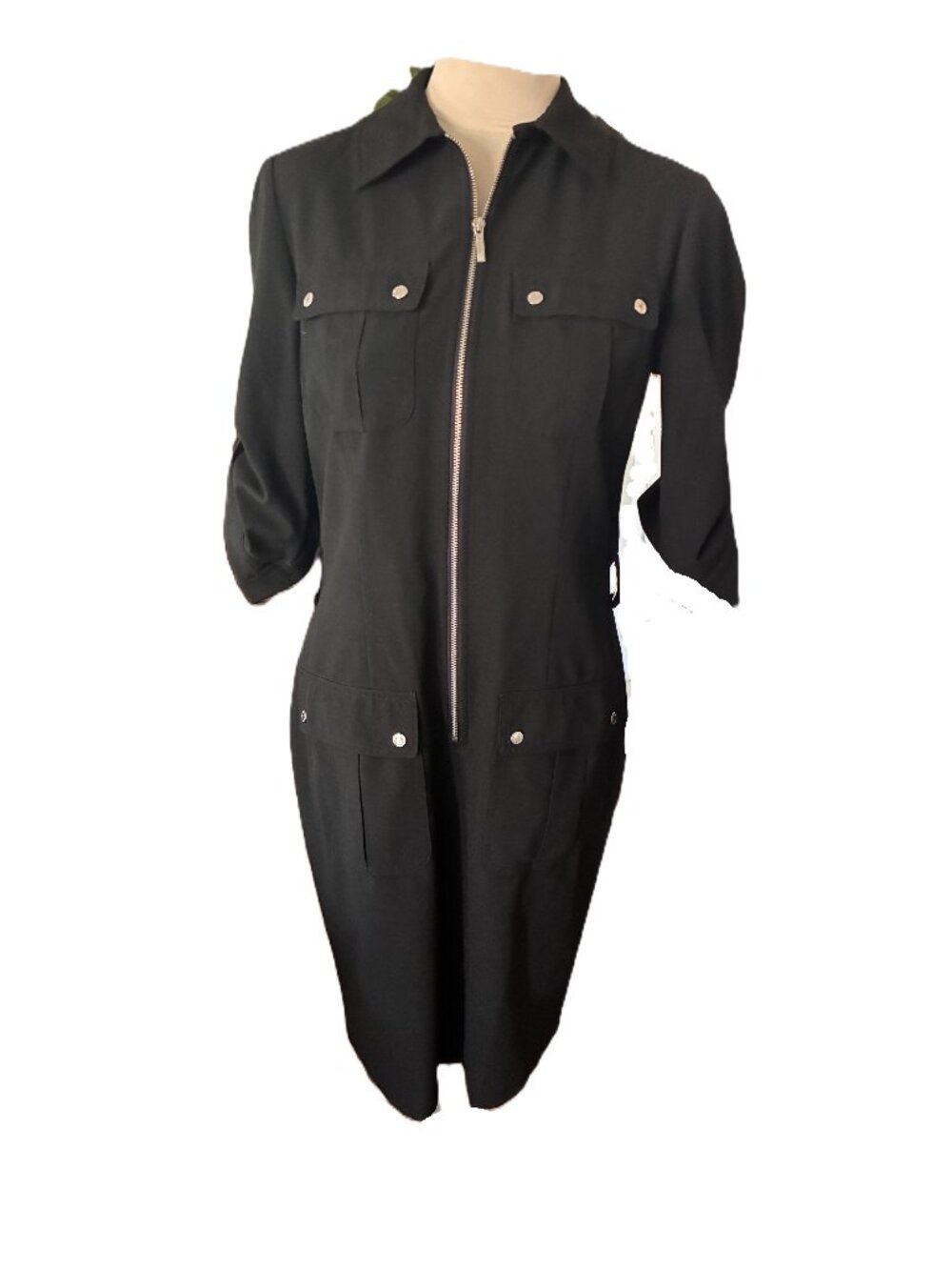 MICHAEL KORS Black Zipper Dress sz S